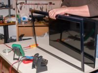 Repair LCD TV, disassembly LED panel of television screen